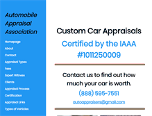 Tablet Screenshot of customcarappraisals.com